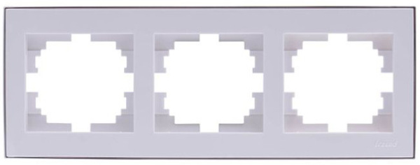 Рамка 3-ая гор. RAIN 703 0225 148 белый с бок.вст.хром