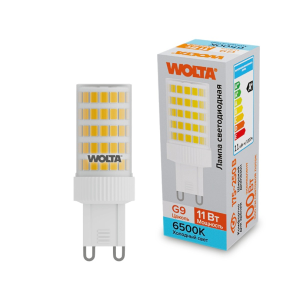 Лампа светодиодная WOLTA WSTD-JCD-11W6KG9-C "Капсульная" JCD 11Вт 1000лм 6500K G9 1/10/100/500