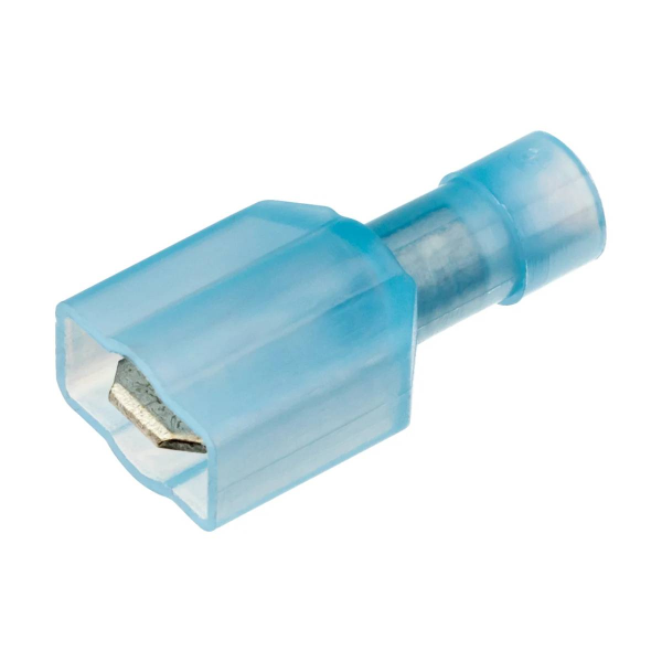 Разъем плоский изолир РпИп 2,5-6,3 сечение проводника 2,5мм² термоусадка синий 10шт. 26493 8 duwi