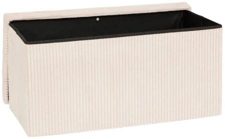 Пуф складной Atmosphera Arum Ribbed Double 76х38 см слоновая кость 207382A