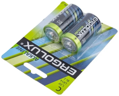 Батарейка Ergolux Alkaline LR14 BL-2 (LR14 BL-2, батарейка, 1.5В) 11751