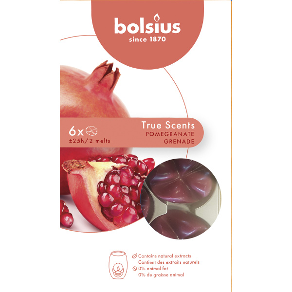 Парафин ароматический Bolsius 6 шт Гранат Парафин ароматический Bolsius 6 шт Гранат