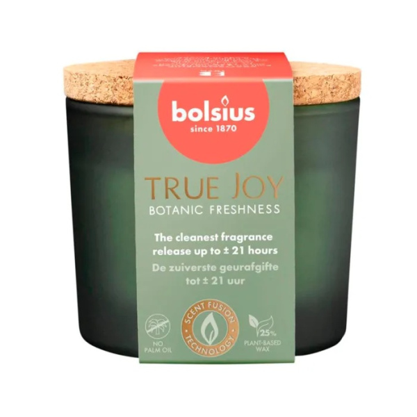 Аромасвеча в стакане Bolsius True Joy 6,6x8,3 см Botanic freshness
