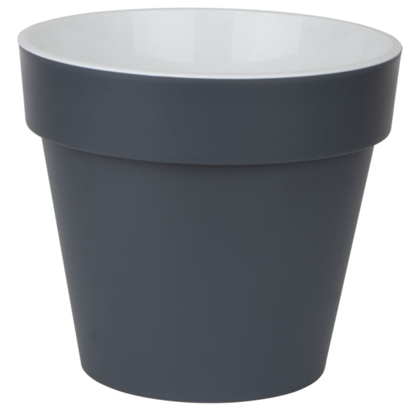 Горшок пластиковый с вкладкой Протея Антрацит d.25 h.20 Горшок пластиковый с вкладкой Протея Антрацит d.25 h.20