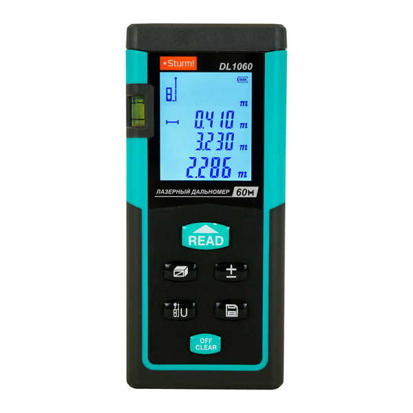 Дальномер лазерный Sturm! DL1060, 0.05-60м, LCD дисплей, встроенный уровень, чехол