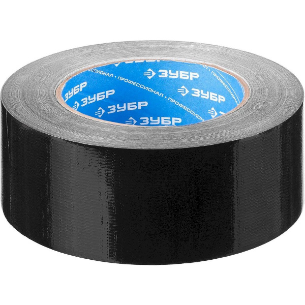 Лента армированная ЗУБР ПРОФЕССИОНАЛ 48 мм, 45 м, черная, на тканевой основе, универсальная (12096-5