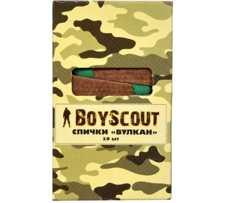 Спички BOYSCOUT Вулкан 60мм 10шт длительного горения