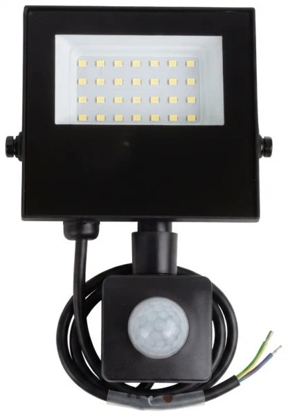 Прожектор LED EKL 20W IP65 6500K черный с датчиком движения
