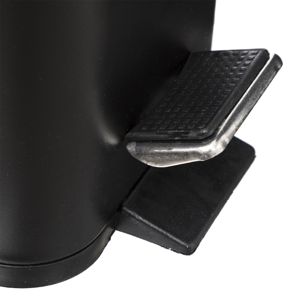 Ведро для мусора 5Five с педалью 5л металл черный 160848J