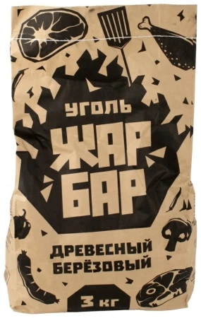 Уголь кусковой ЖарБар 3 кг