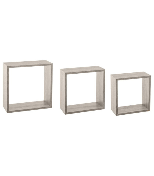 Набор полок настенных КУБ 5Five 3 шт размер L 30х12х30 см серый  138957D