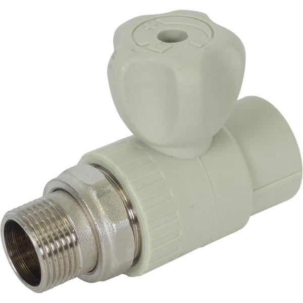 Вентиль для радиатора 20х1/2" прямой, серый РТП