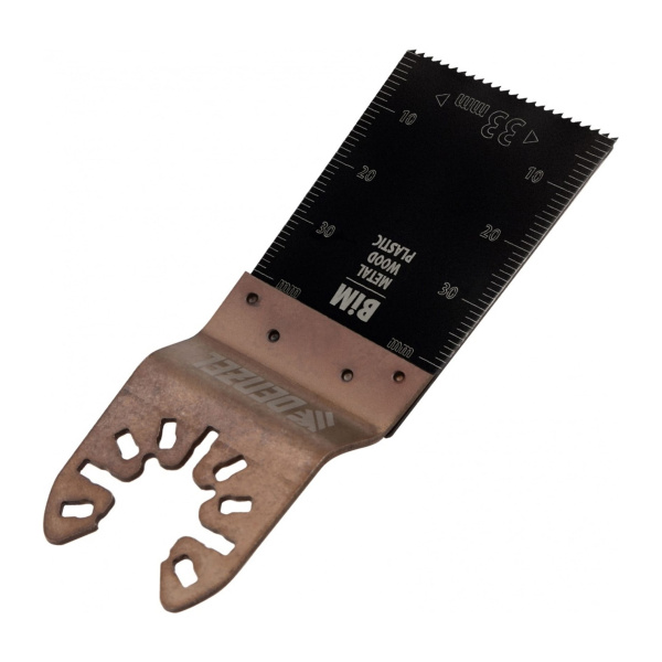 Насадка для МФИ режущая пазовая прямая, BiM, по металлу и дереву, 33 x 1,4 мм, мелкий зуб// Denzel