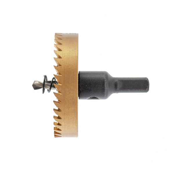 Коронка по металлу HSS, 68 мм, нитридтитановое покрытие //Denzel