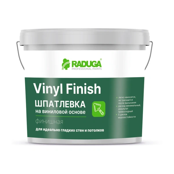 Шпатлевка на виниловой основе "Vinyl Finish" финишная 7 кг Шпатлевка на виниловой основе "Vinyl Finish" финишная 7 кг