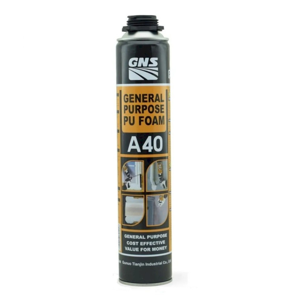 Пена монтажная GNS A40 All Purpose pu foam GUN TYPE. 750МЛ/800Г GW Тип Пистолетная Пена монтажная GNS A40 All Purpose pu foam GUN TYPE. 750МЛ/800Г GW Тип Пистолетная