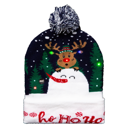Шапка новогодняя Atmosphera со светодиодом 22х27 см 3 вида в ассорт.169637