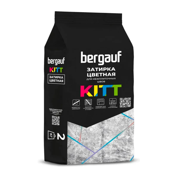 Bergauf Затирка для швов Kitt серебристо-серая, 2кг Bergauf Затирка для швов Kitt серебристо-серая, 2кг