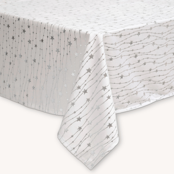 Скатерть Atmosphera Звезды 140х360 см серебро 208584C