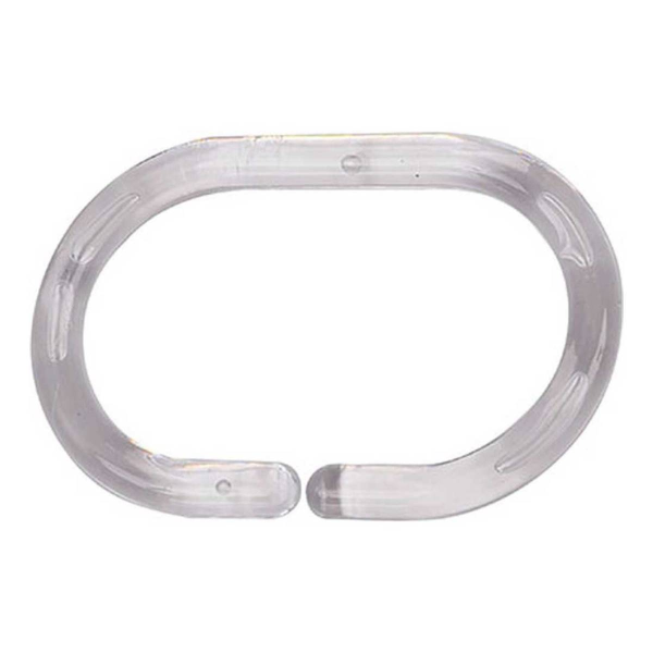 Кольца для штор в ванную Tendance 12 шт пластик серый прозрачный 2201101