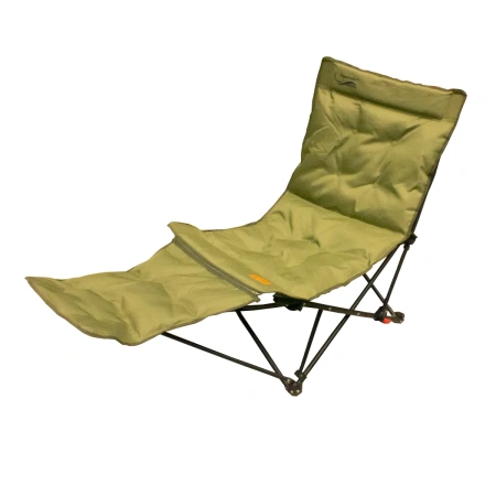 Кресло шезлонг походное откидная спинка, съемная подножка нагрузка до 100 кг зеленый CN
