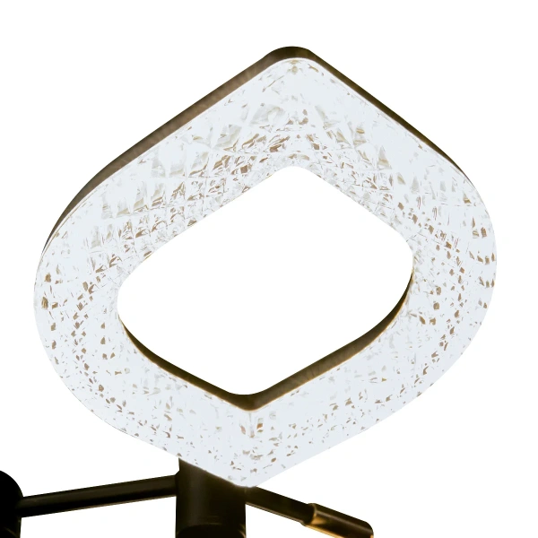 Люстра LED 6627B-6P 96W черный + золото