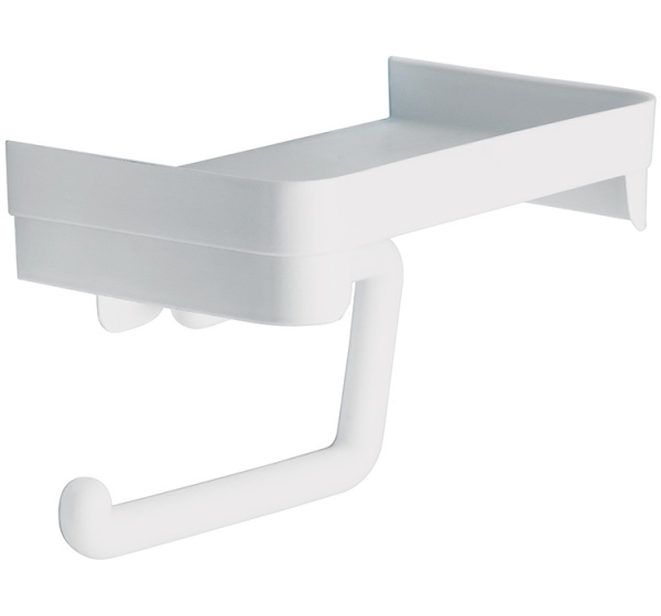 Держатель IDEA для туалетной бумаги с полочкой Белый М 2224
