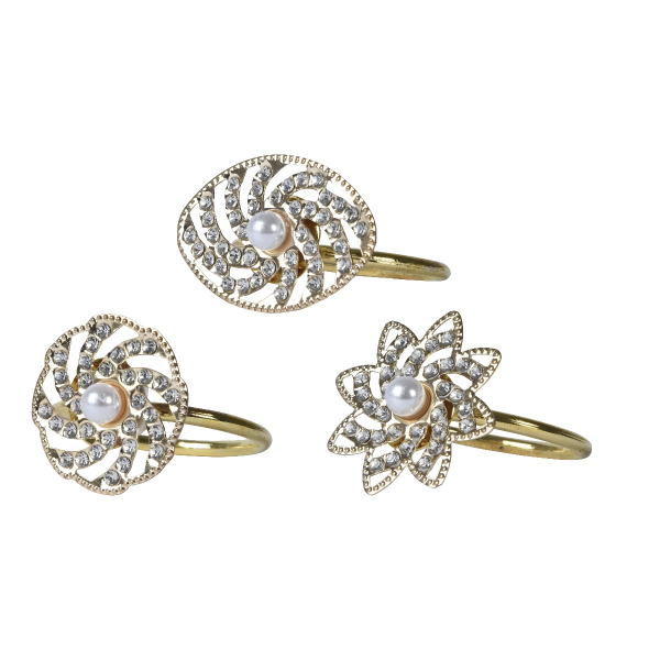 Набор колец для салфеток Kaemingk золото 608001