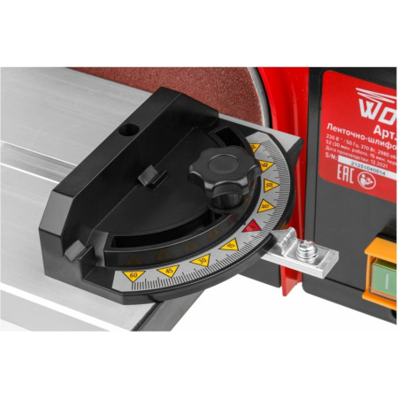 Станок ленточно-шлифовальный  WORTEX GM 1528 в кор. 370 Вт, 100х914 мм, 150 мм, 2980 об/мин, арт.032