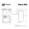 Раковина Paola Siena 500