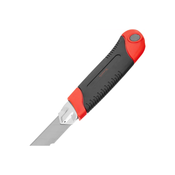 Нож, 25 мм, выдвиж. лезвие,метал. направляющая, двухкомп. корпус, винт.фиксатор, с магнитом// Matrix