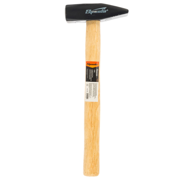 Молоток слесарный, 1000 г, квадратный боек, деревянная рукоятка// SPARTA