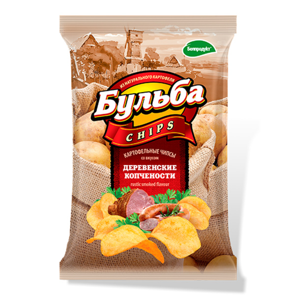Чипсы Бульба CHIPS Деревенские копчености 75гр