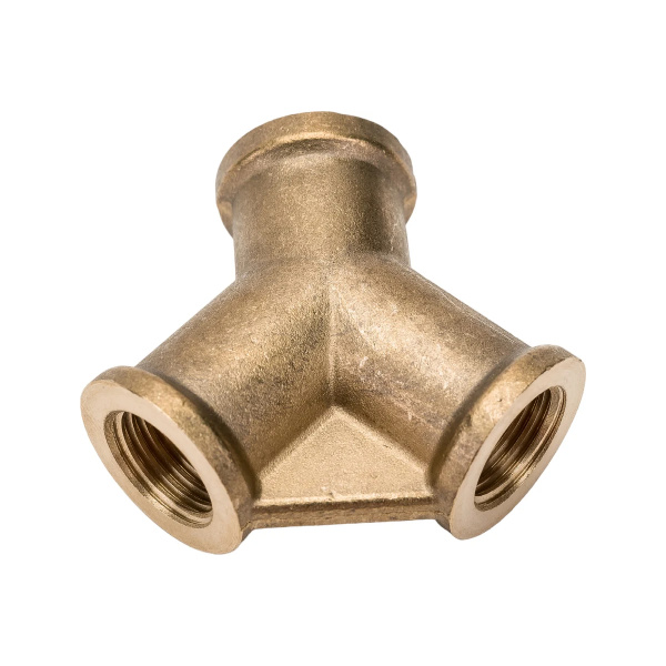 Соединение внутр. резьба 1/4" Y-образное (латунь) ECO