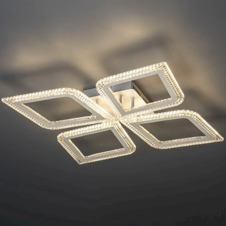 Люстра потол LED димм LOSANGA с ДУ, 3 режима, 510х510х75, 82Вт, 25м², белый, 52928 0