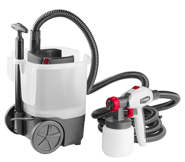 Краскопульт (краскораспылитель) электрич, ЗУБР КПЭ-750, HVLP, 0.8л, краскоперенос 0-800мл/мин,вязкос