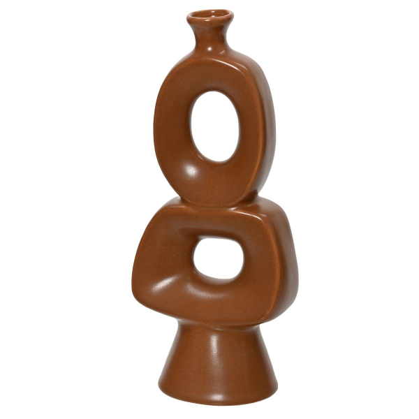 Ваза фарфоровая Kaemingk матовая 8,9х14,9х32,8 см терракотовый 832713