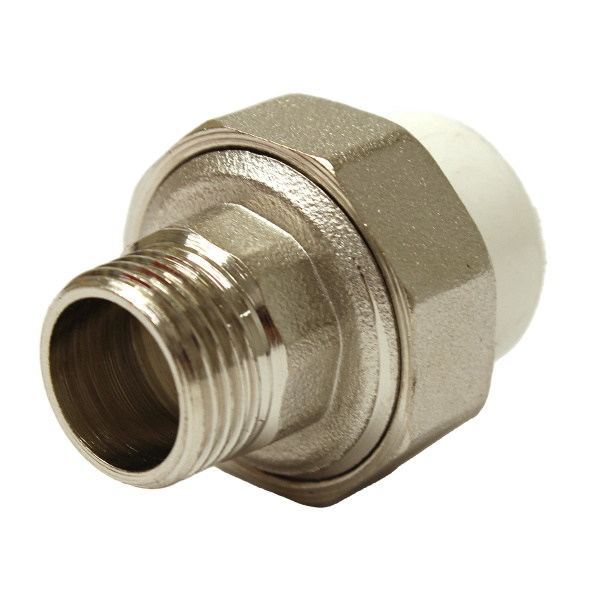 Переходник ПП-НР 20*1/2 разъёмный белый