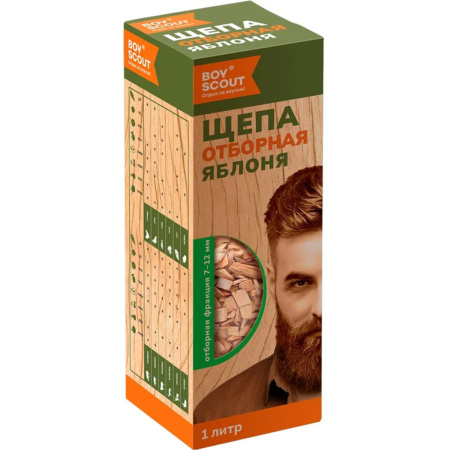 Щепа для копчения "Яблоня", 1л., BoyScout