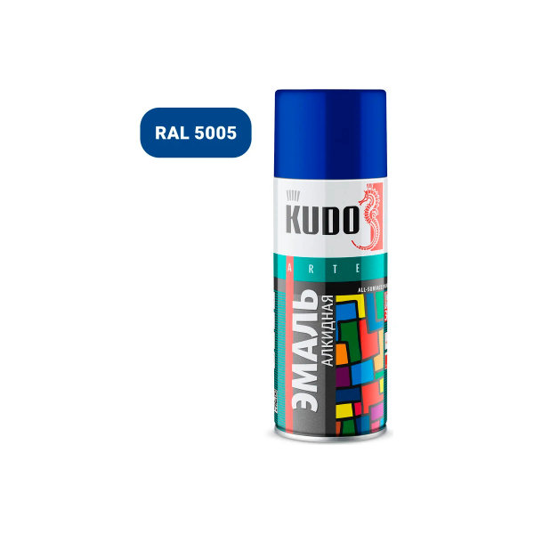 Аэрозоль эмаль 520мл универсальная синяя KU-1011