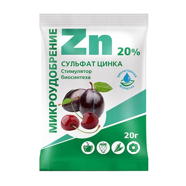 Микроэлемент Сульфат цинка, 20г