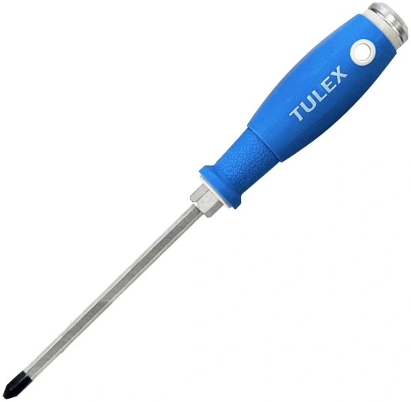 Отвертка ударная TULEX 5022320 двухкомпонентная рукоятка, магнитный наконечник, PH3х200мм