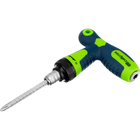 Отвертка реверсивная Т-образная комбинированная PH2/SL6, CrV//Сибртех