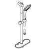 Душевой гарнитур Grohe с мыльницей Euphoria 110 Mono, душевая штанга 900 мм 27267001