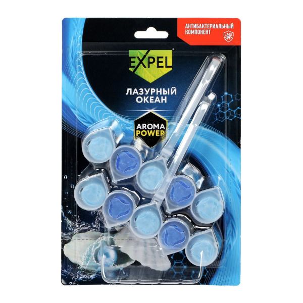 Туалетный блок Expel AromaPower Лазурный океан 2шт Туалетный блок Expel AromaPower Лазурный океан 2шт