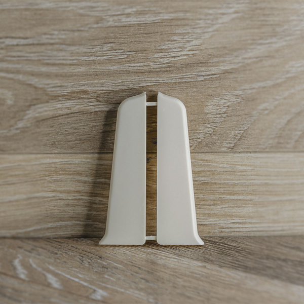 Торцевые для плинтуса 70мм "Деконика", 033 Кремово-белый