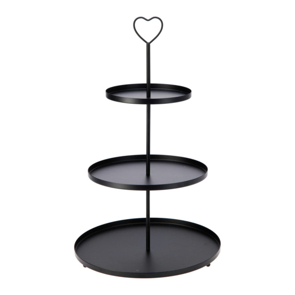 Поднос сервировочный 3 яруса 30х30х48 см черный AAE444150 К