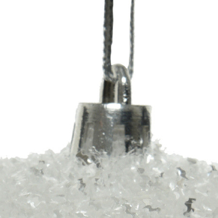 Шар елочный 10 см серебрянная крошка 025509 Kmg