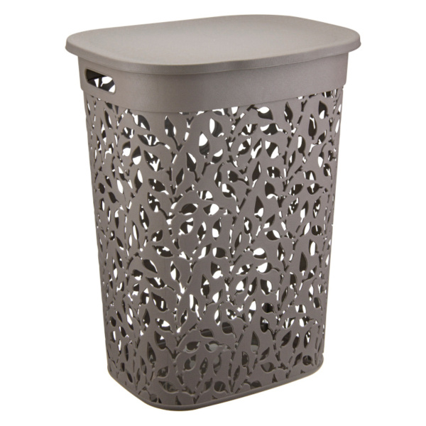 Корзина для белья IDEA ФЛОРА 55л Французcкий серый М 2621