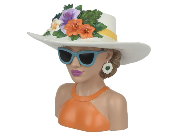 Ваза-кашпо Дама в шляпе Н21 см 874486 Kmg